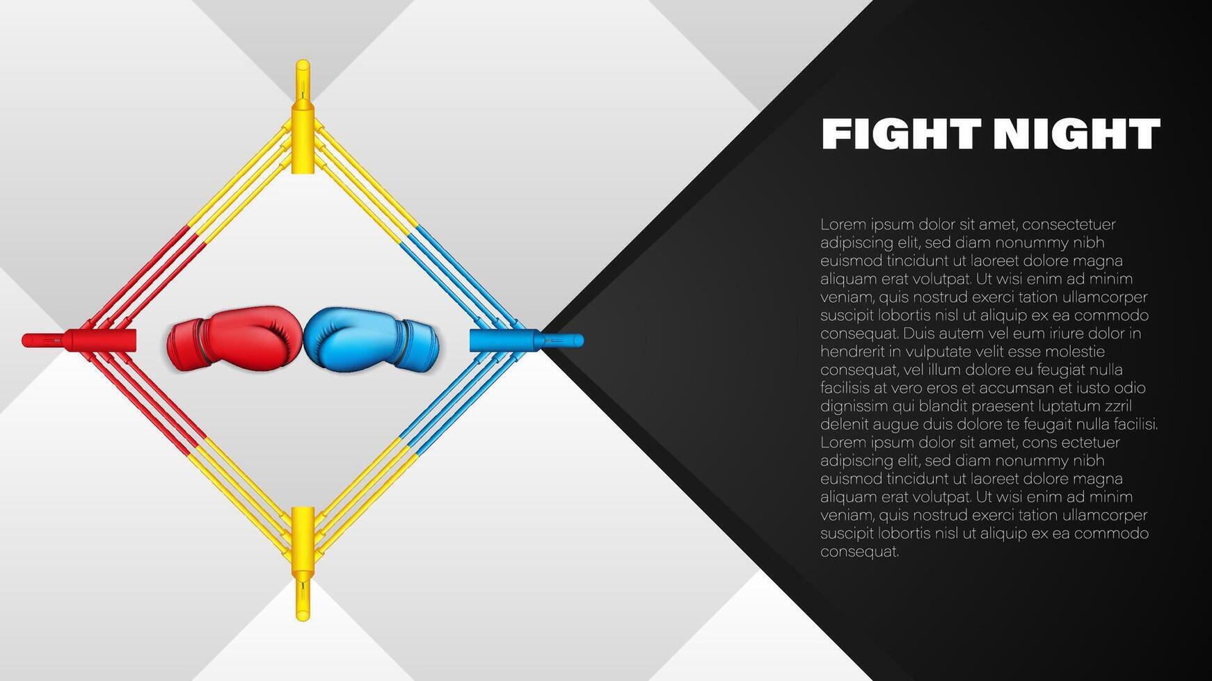 boxning ringa, topp se, illustration vektor