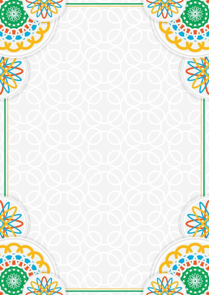 islamic färgrik affisch social media mall vektor