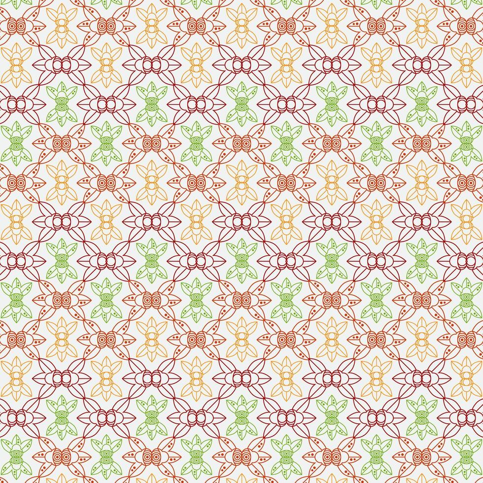 Blumen- Batik Linie nahtlos Muster Hintergrund vektor
