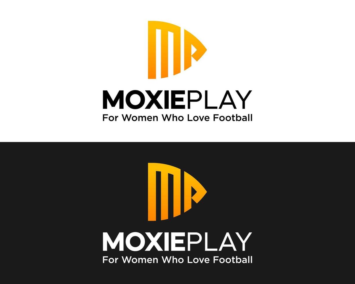 smp brev monogram fotboll flicka sporter logotyp design. vektor
