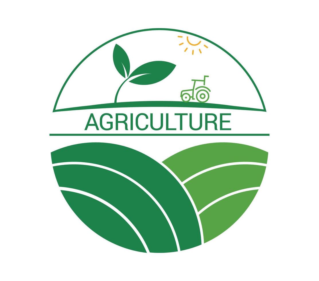 Landwirtschaft Logo Design und Vorlage. vektor