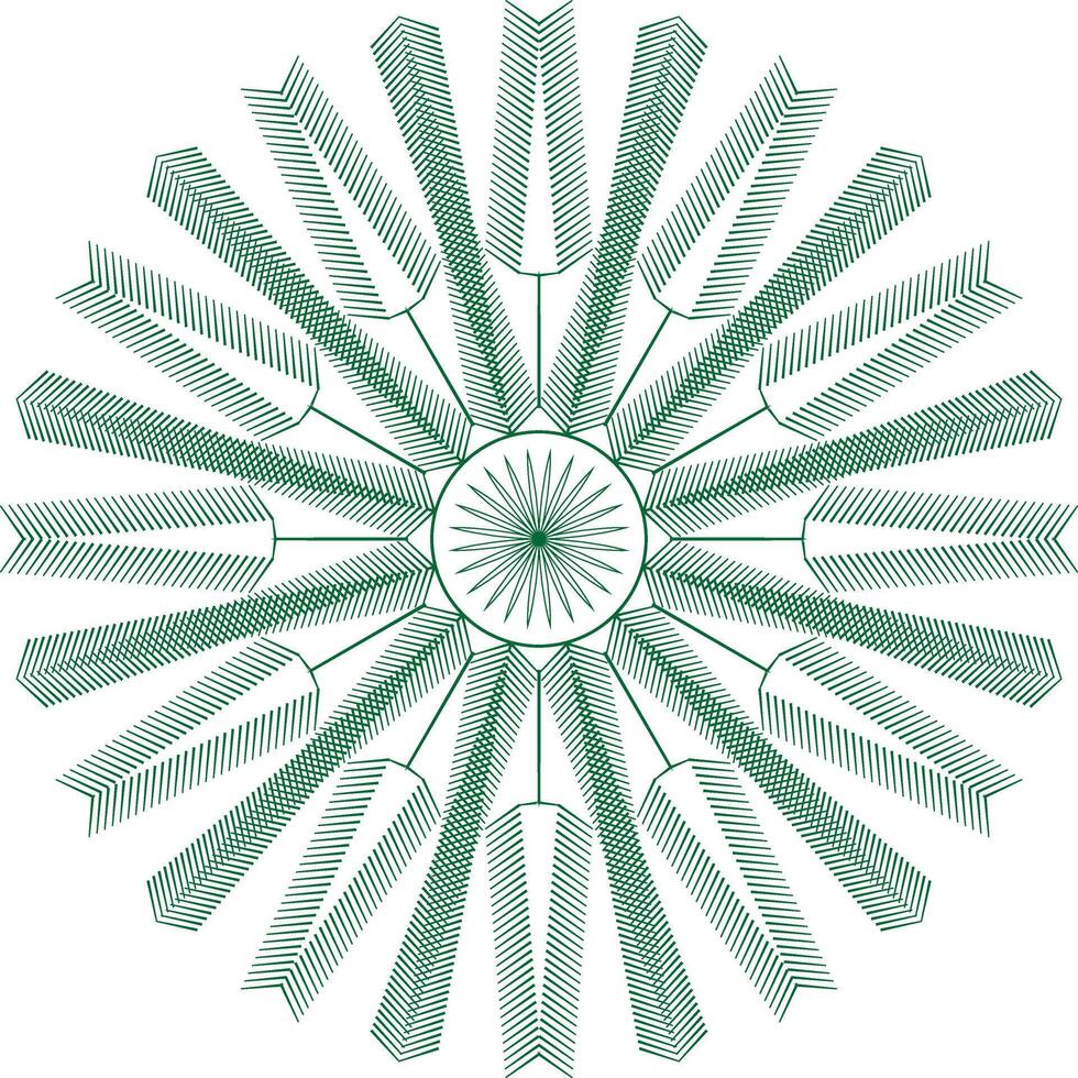 en grön cirkulär enkel design med många rader vektor