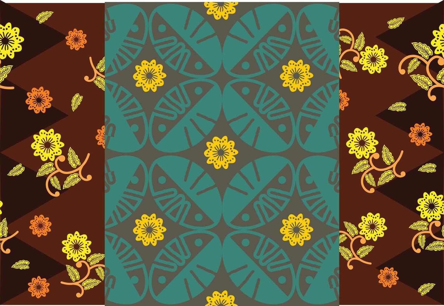 indonesisch Batik ist ein sehr schön Färbung Technik auf Stoff vektor