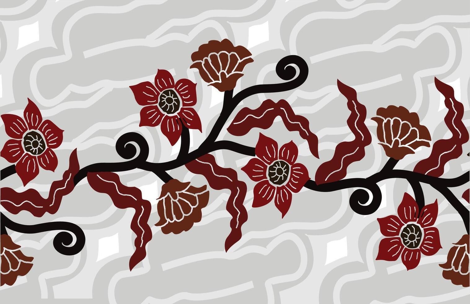 druckenindonesisch Batik Motive mit exklusiv und klassisch balinesisch Stil Blumen- und Pflanze Muster sind geeignet zum verschiedene Zwecke. eps 10 vektor