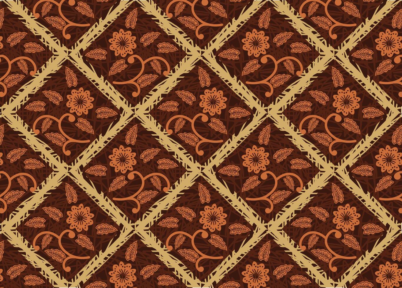 indonesiska batik är en mycket skön färg Metod på trasa vektor