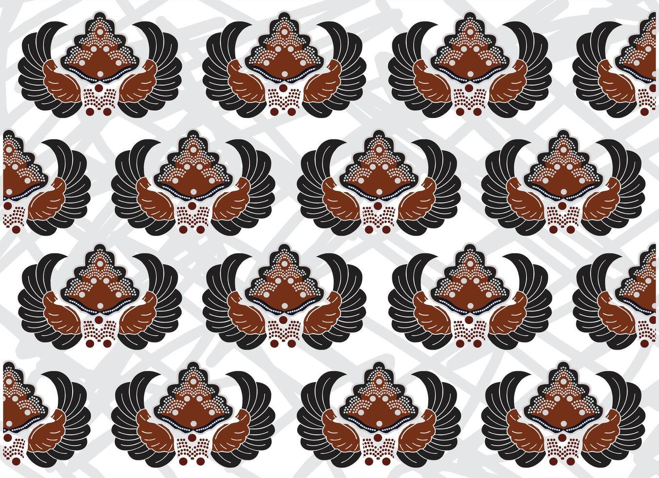 indonesiska batik motiv med mycket särskiljande, exklusiv växt mönster. eps 10 vektor