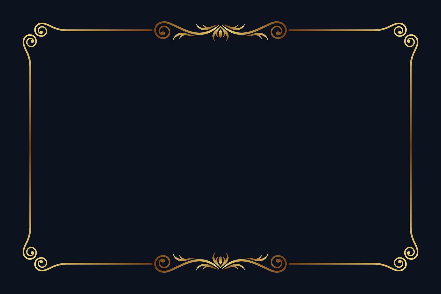 königlich golden Rahmen Luxus Hintergrund mit Text Raum vektor