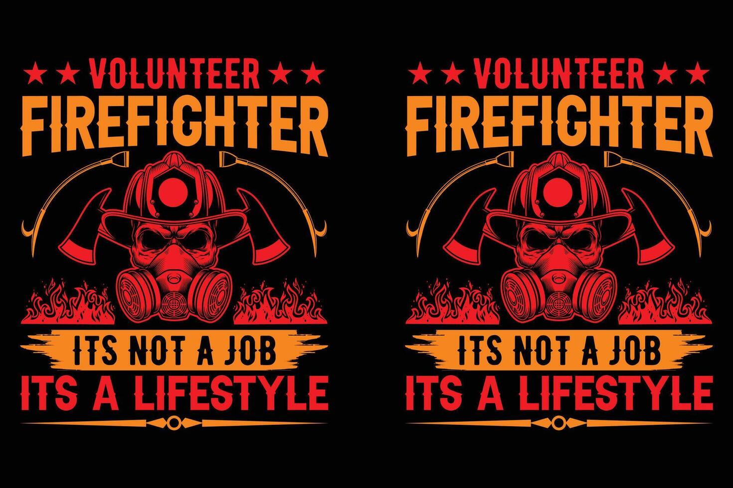 Feuerwehr-T-Shirt-Design vektor