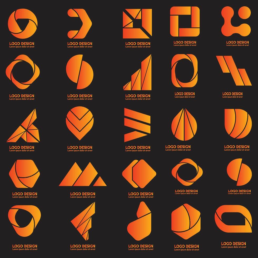 brev logotyp modern och geometrisk typografi vektor
