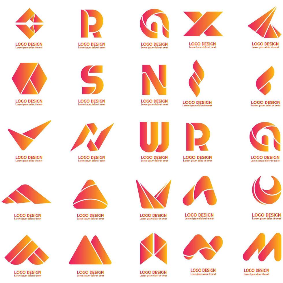modern affär samling av logotyp mönster full redigerbar eps vektor