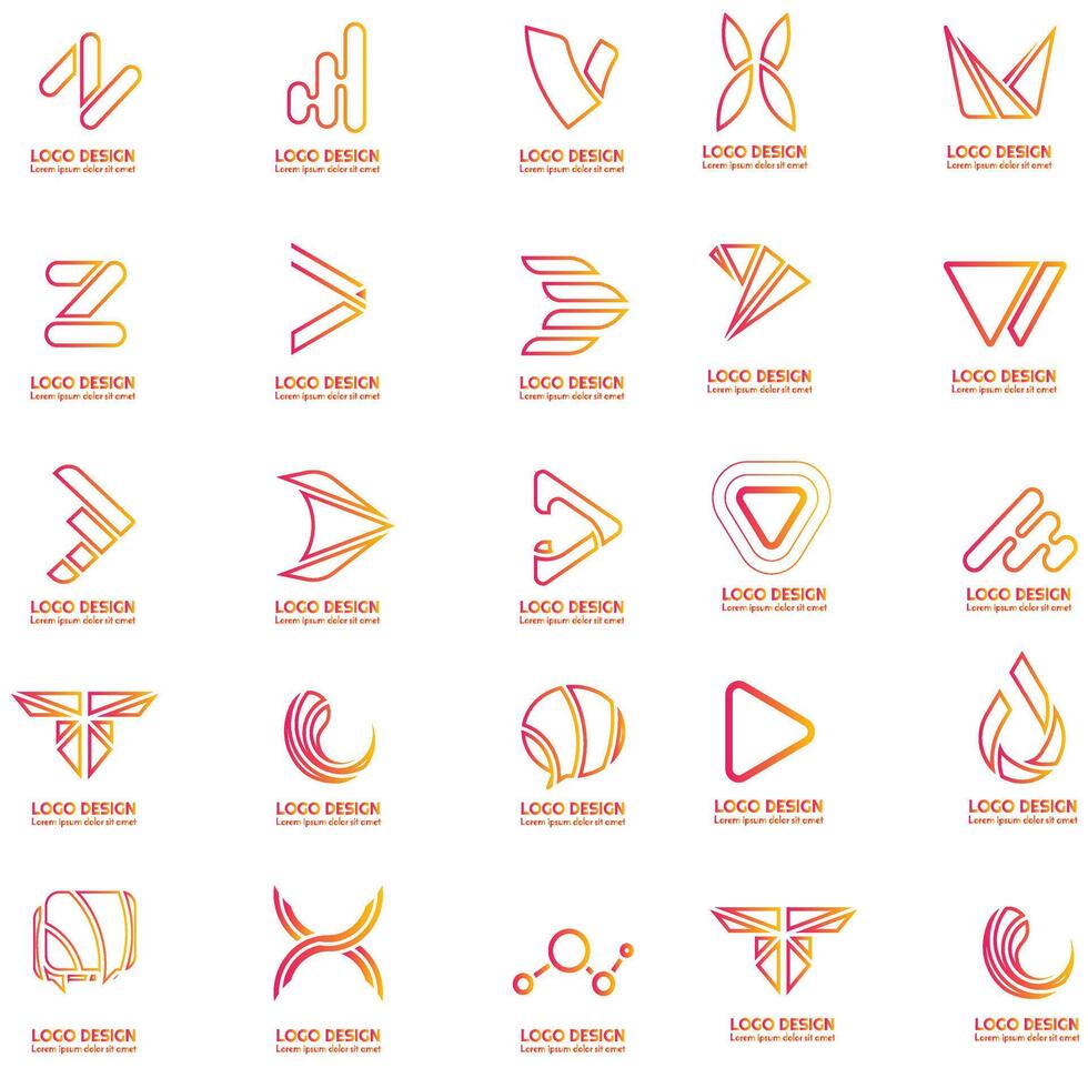 modern affär samling av logotyp mönster full redigerbar eps vektor