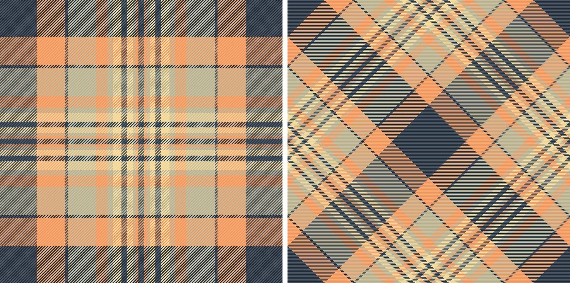 Textur Hintergrund von Stoff prüfen Muster mit ein Tartan nahtlos Textil- Plaid. vektor