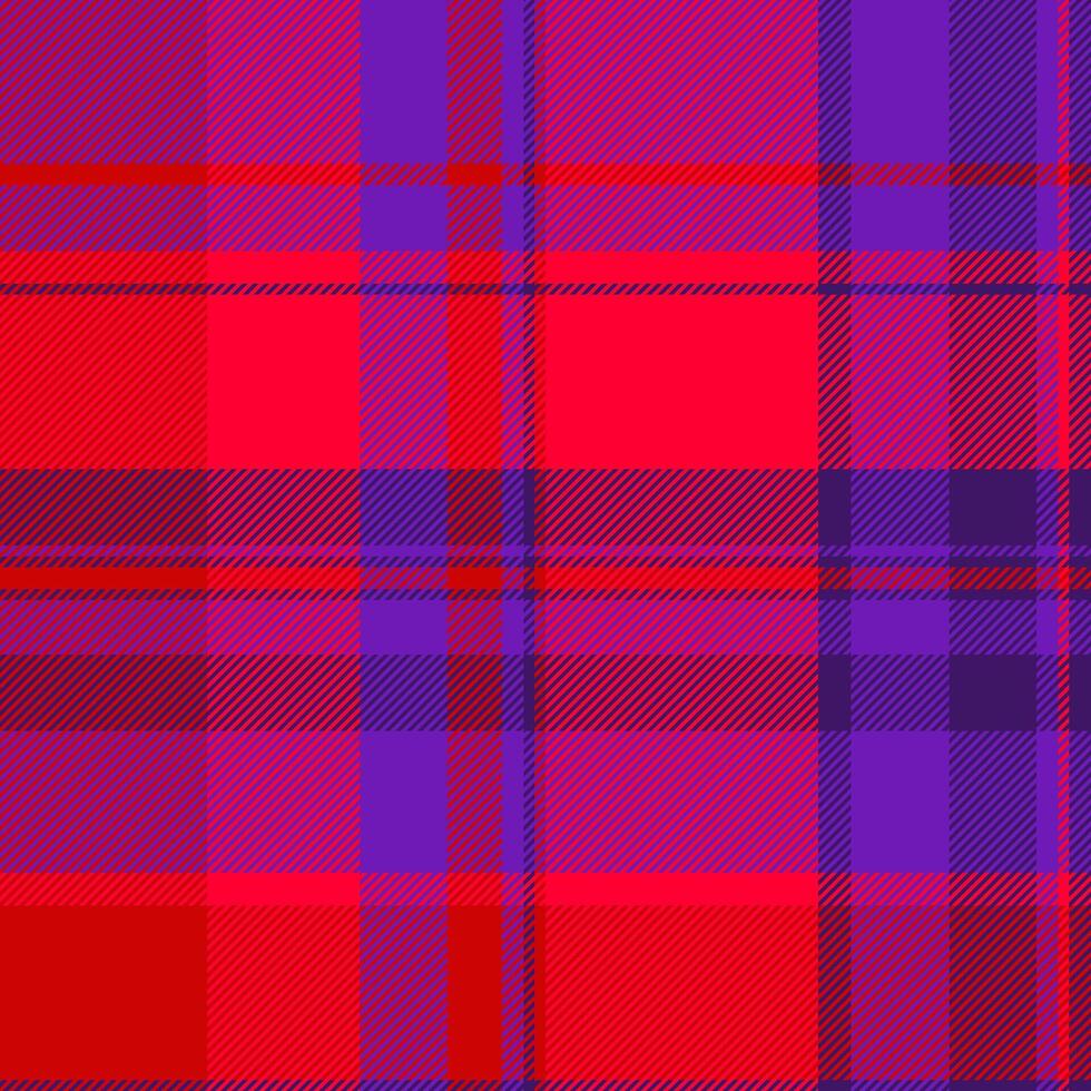 Plaid Textur von Textil- Muster Hintergrund mit ein prüfen Tartan nahtlos Stoff. vektor