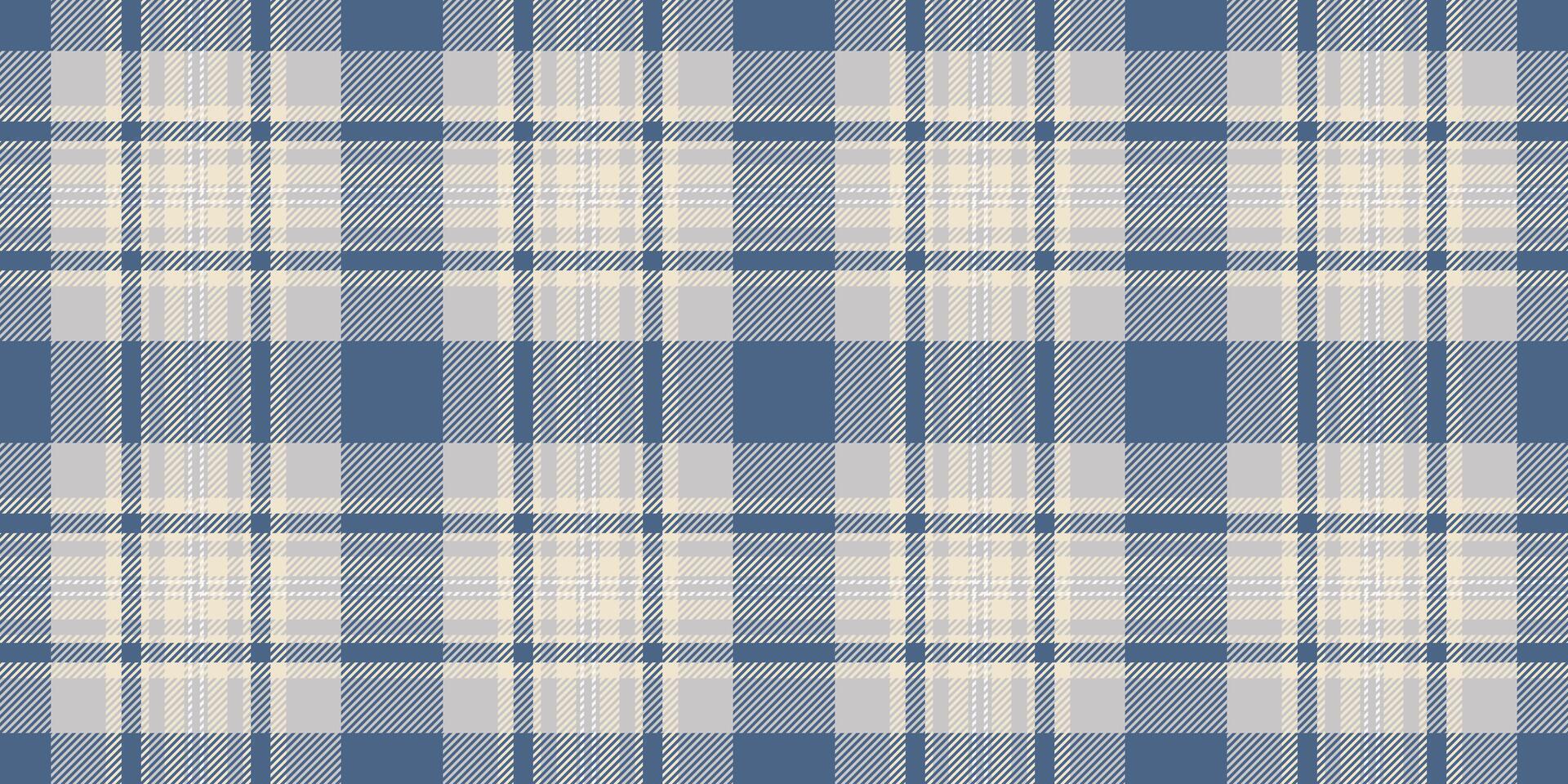 modern mönster kolla upp , mjuk tartan textur bakgrund. klassisk sömlös textil- tyg pläd i grå och blå färger. vektor