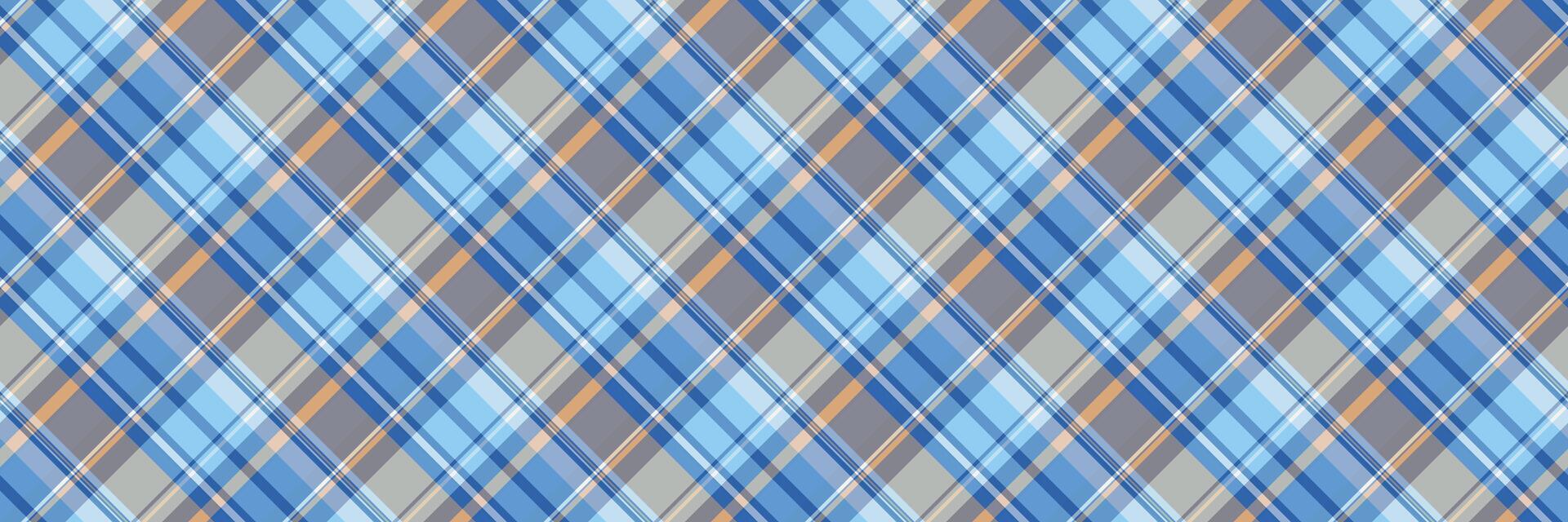 tabell trasa mönster sömlös tartan, layout bakgrund textur tyg. interiör kolla upp pläd textil- i cyan och blå färger. vektor