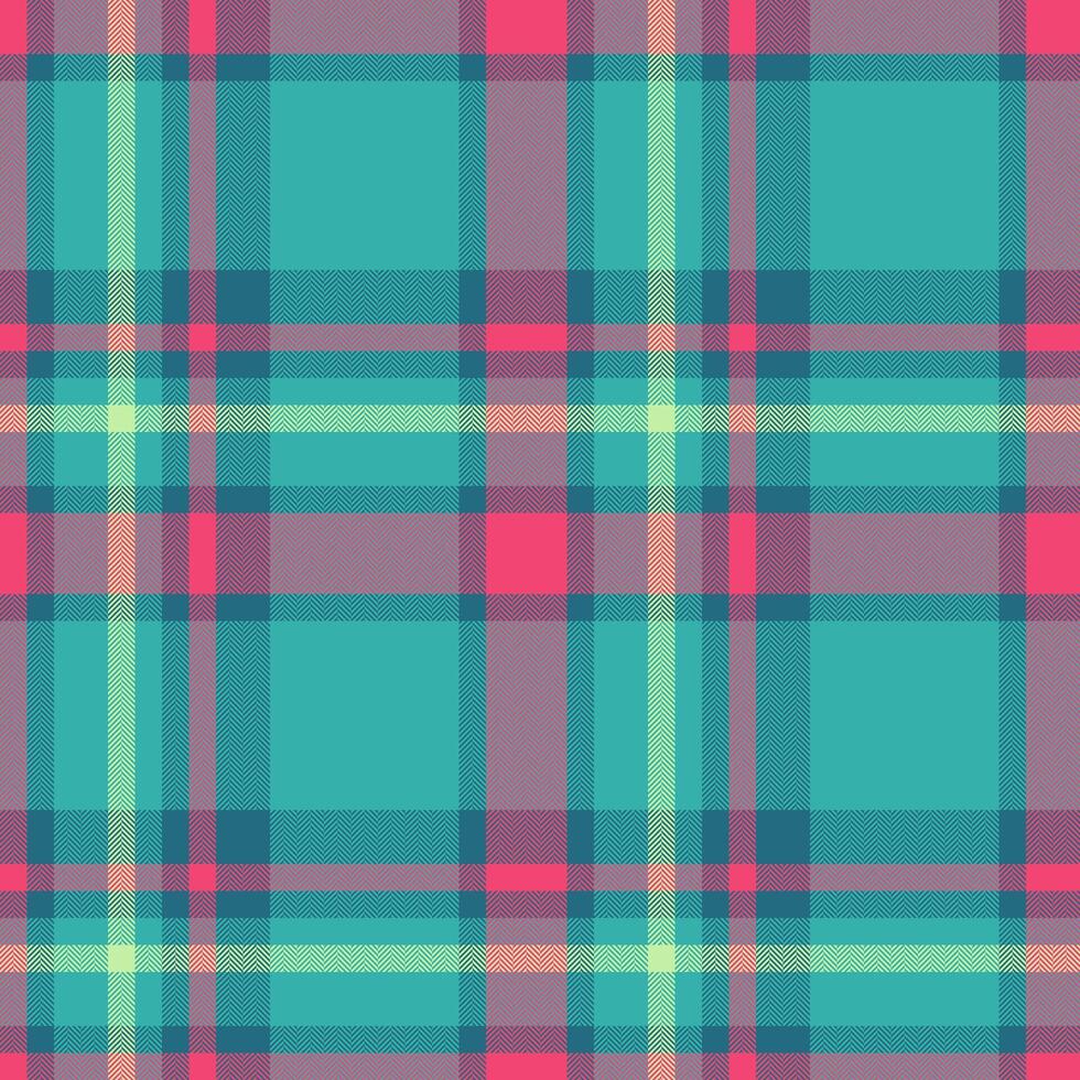 Stoff Muster Plaid von Hintergrund nahtlos Textur mit ein Tartan Textil- überprüfen. vektor