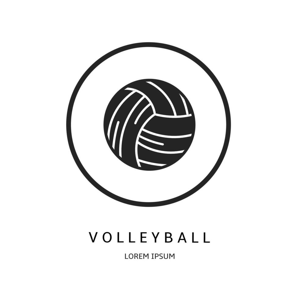 logotyp design för företag. volleyboll logotyper. vektor