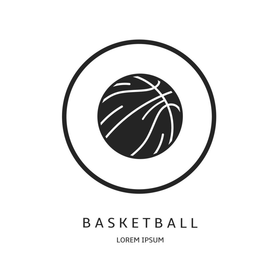 logotyp design för företag. basketboll logotyper. vektor