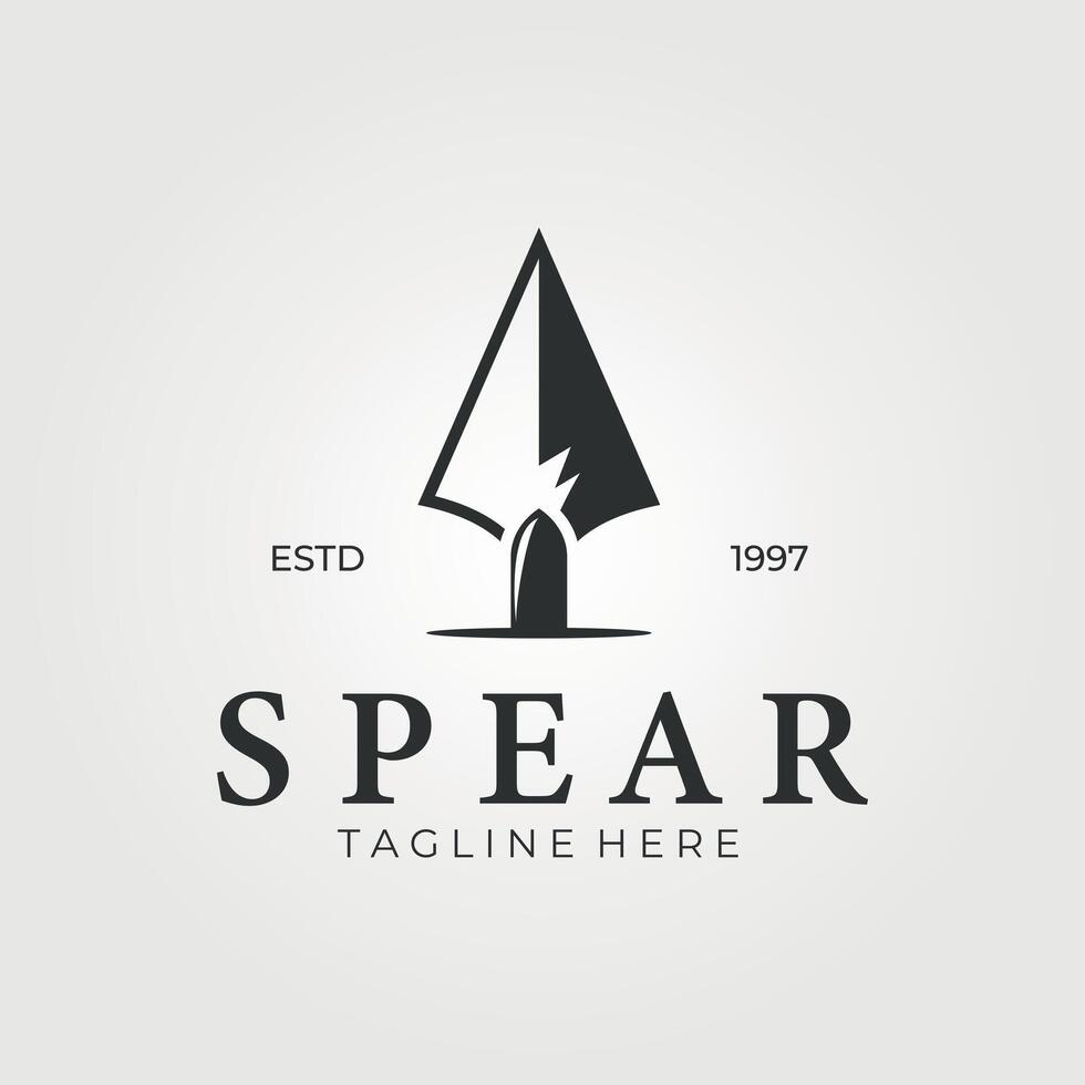 Speer Logo Symbol Jahrgang Illustration, einfach Logo Design vektor