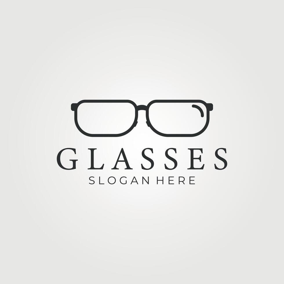 glasögon linje konst logotyp årgång illustration design vektor