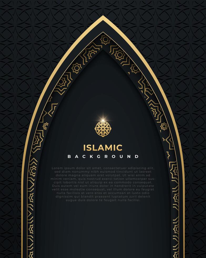 elegant Luxus schwarz islamisch Hintergrund vektor