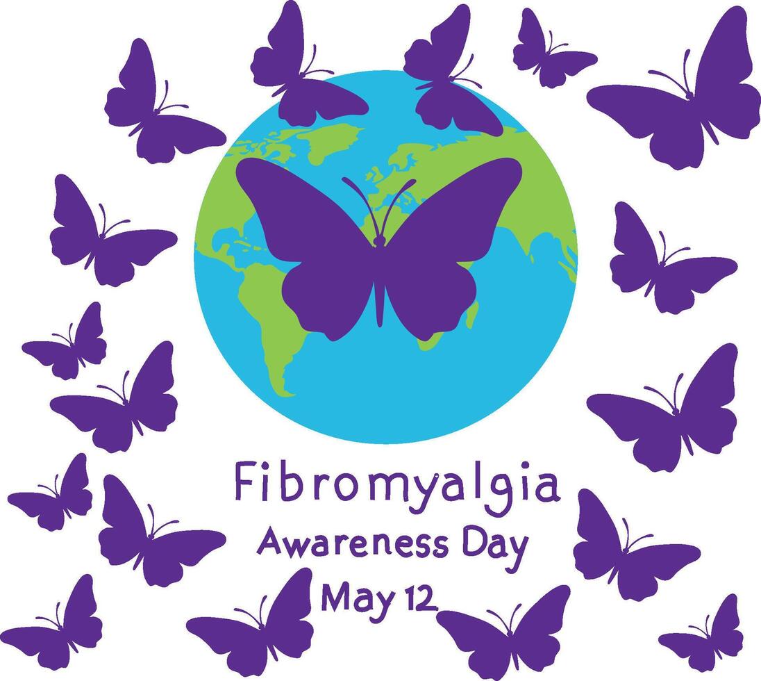 fibromyalgi medvetenhet dag vektor