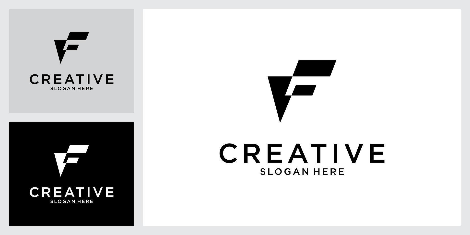 f första brev logotyp design mall vektor