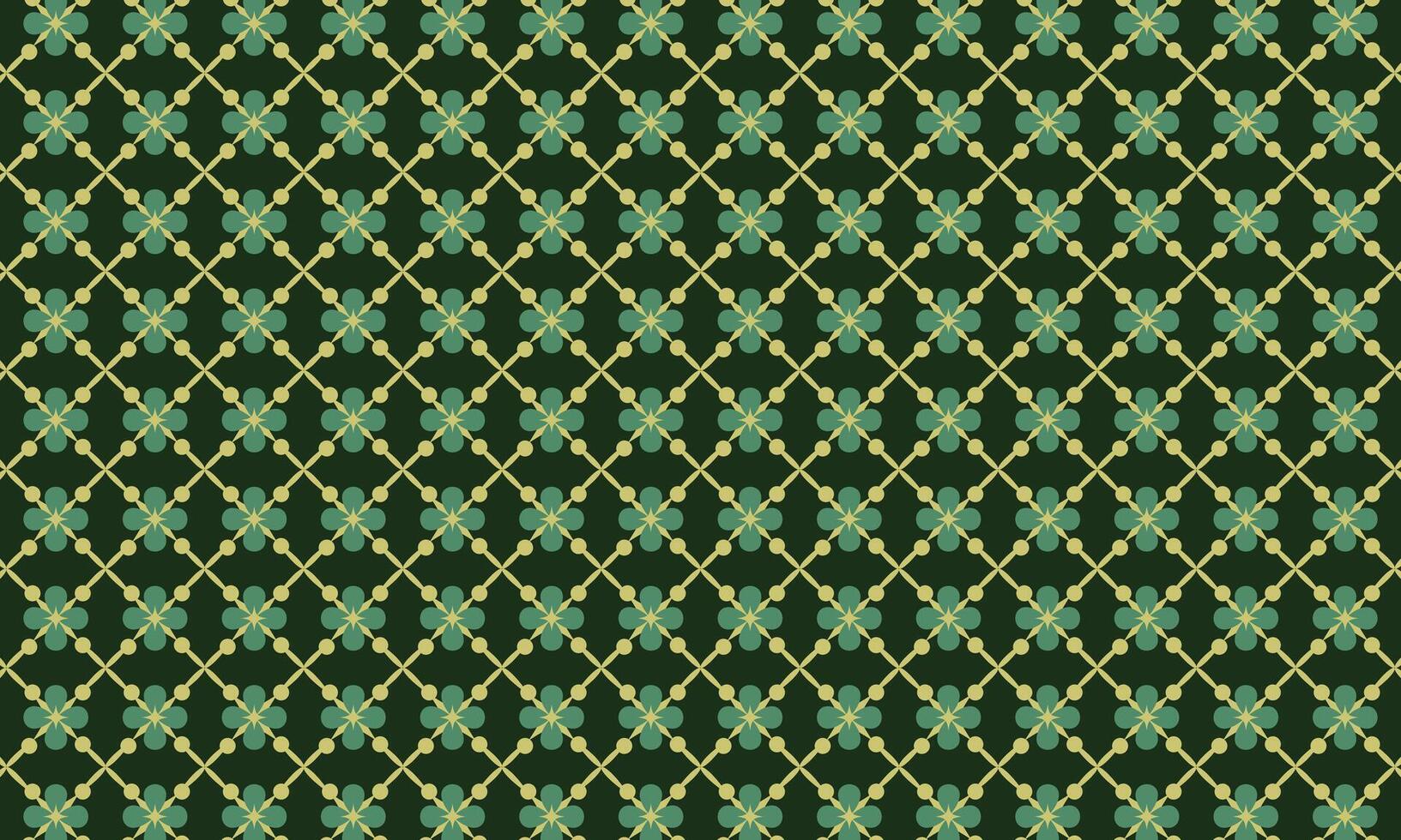 sömlös blomma mönster islamic bakgrund i grön vektor