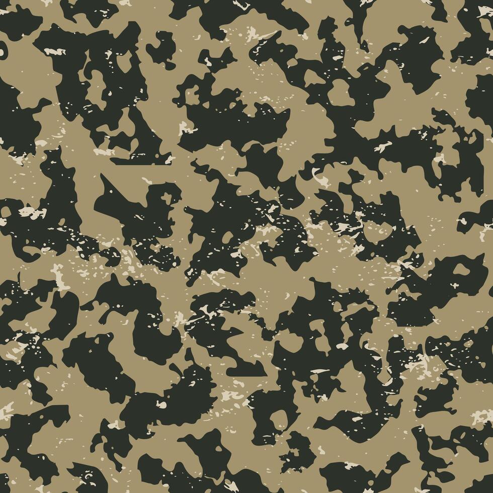 sömlös grunge kamouflage mönster vektor