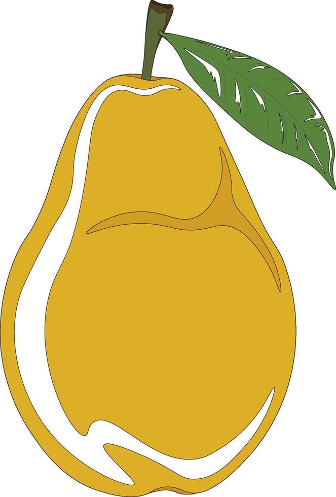 mogen gul päron illustration vektor
