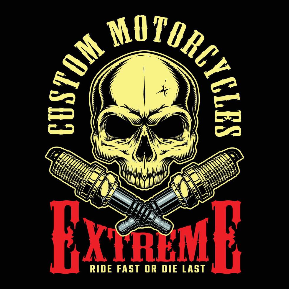 Benutzerdefiniert Motorrad Biker Mode Typografie extrem Rennen Verein T-Shirt bekleidung Briefmarke, Aufkleber Emblem, Typografie drucken, Stoff Tuch. gotisch Kalligraphie. Kalifornien Hipster retro Abzeichen Jahrgang vektor