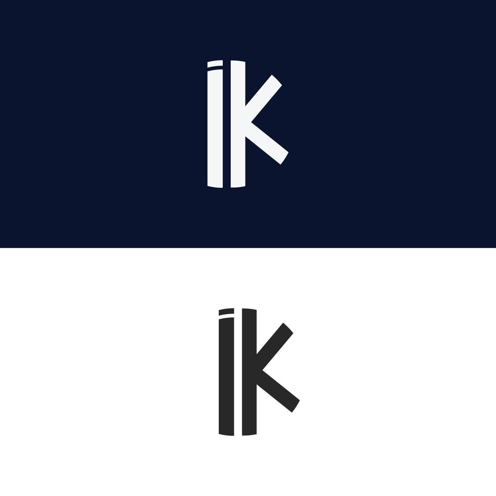 ik brev logotyp vektor mall kreativ modern form färgglad monogram cirkel logotyp företagets logotyp rutnät logotyp