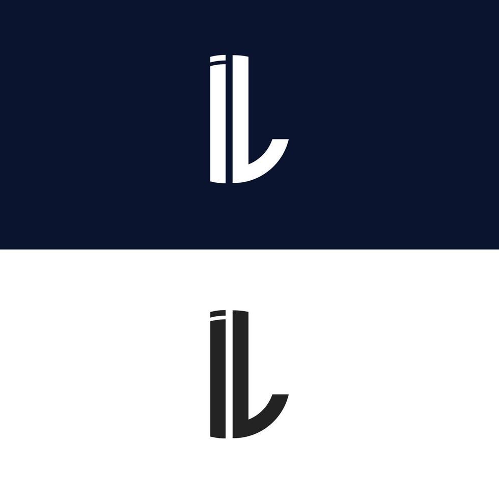 il brev logotyp vektor mall kreativ modern form färgglad monogram cirkel logotyp företagets logotyp rutnät logotyp