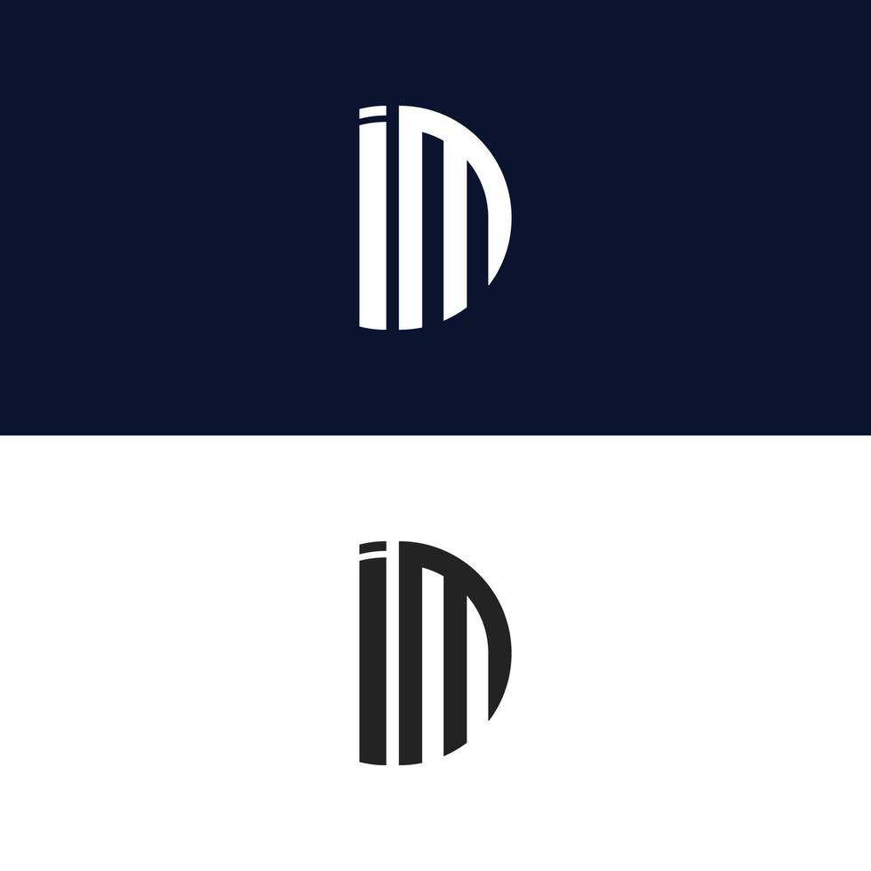 im brev logotyp vektor mall kreativ modern form färgglad monogram cirkel logotyp företagets logotyp rutnät logotyp