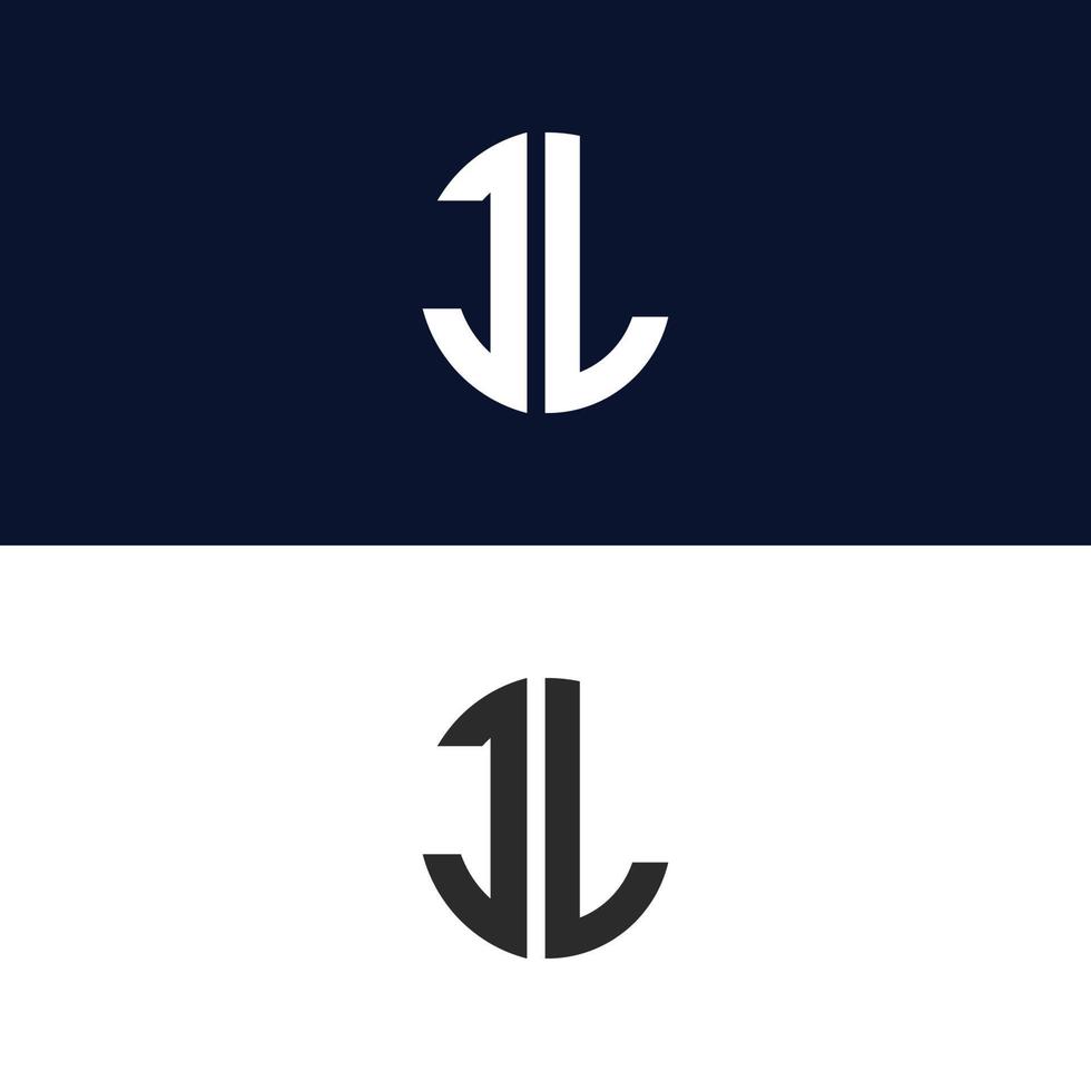 jl brev logotyp vektor mall kreativ modern form färgglad monogram cirkel logotyp företagets logotyp rutnät logotyp