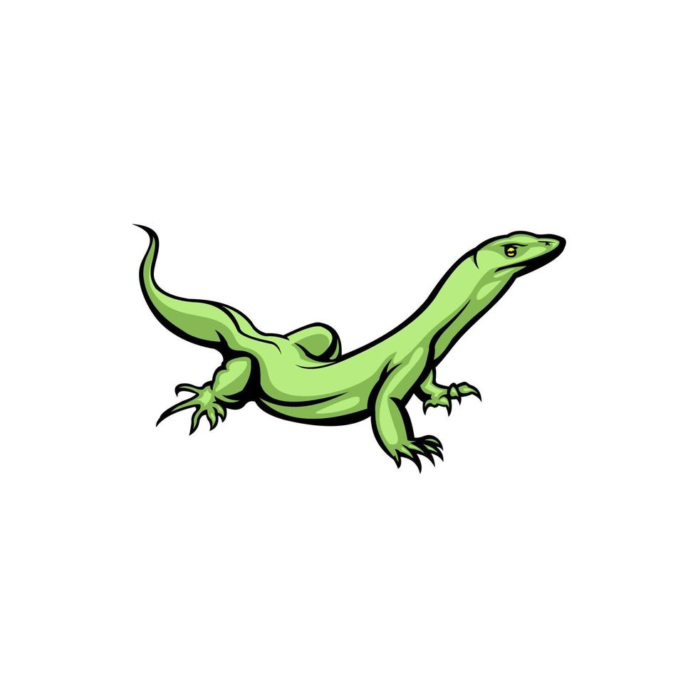goanna reptil djur vektor logotyp