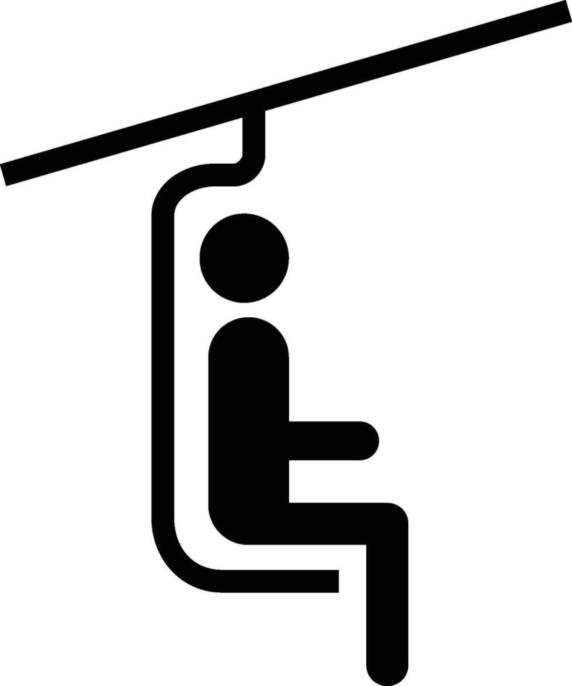 stollift transport anläggning iso symbol vektor