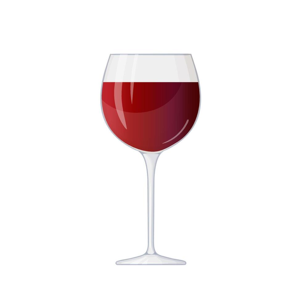 röd vin. alkoholhaltig dryck, hand dragen i tecknad serie stil. vektor