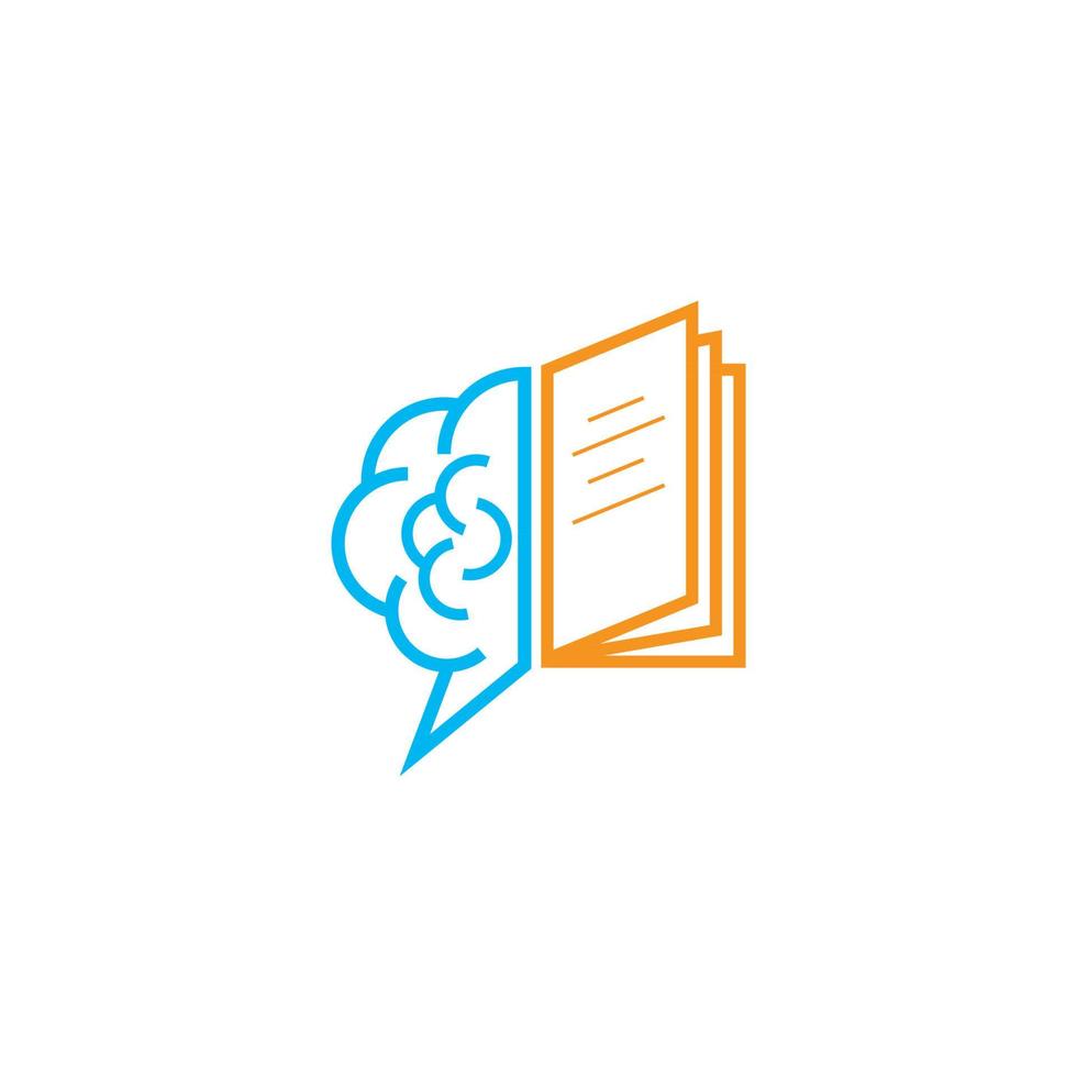 Gehirnbuch-Logo vektor