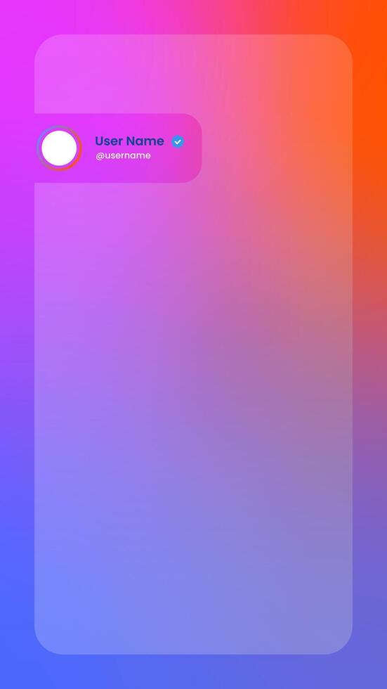 Vertikale Geschichte Vorlage im Gradient Farben. Sozial Medien Rahmen Illustration. vektor