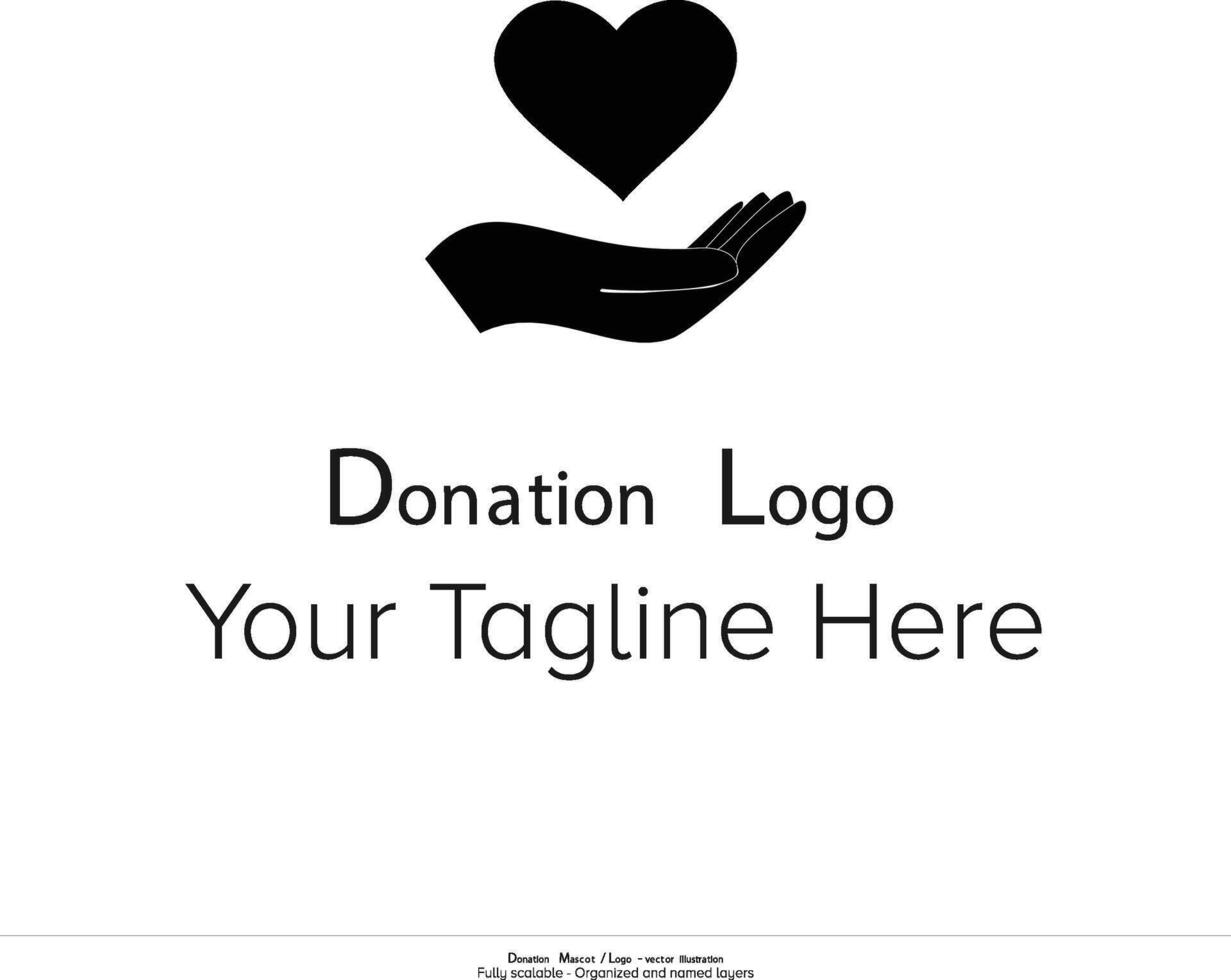 donation logotyp, spridning kärlek illustration vektor