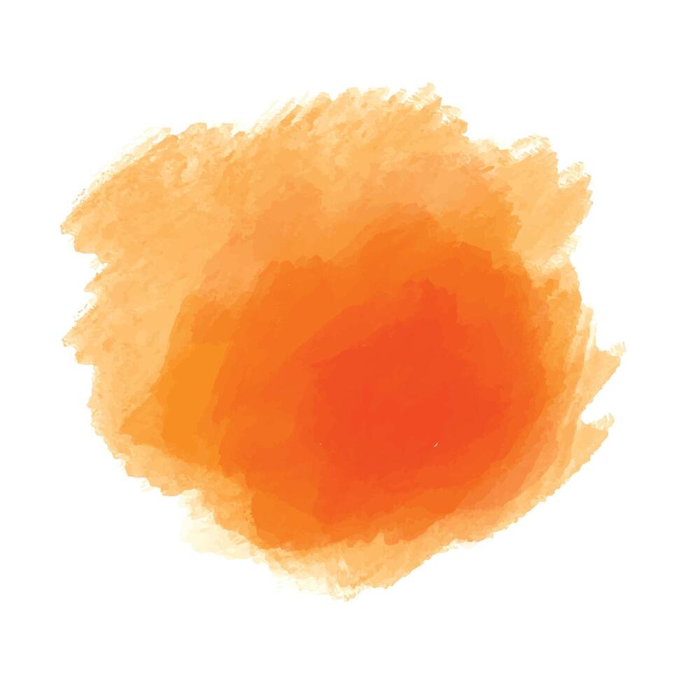 hand dra orange stänk vattenfärg bakgrund vektor