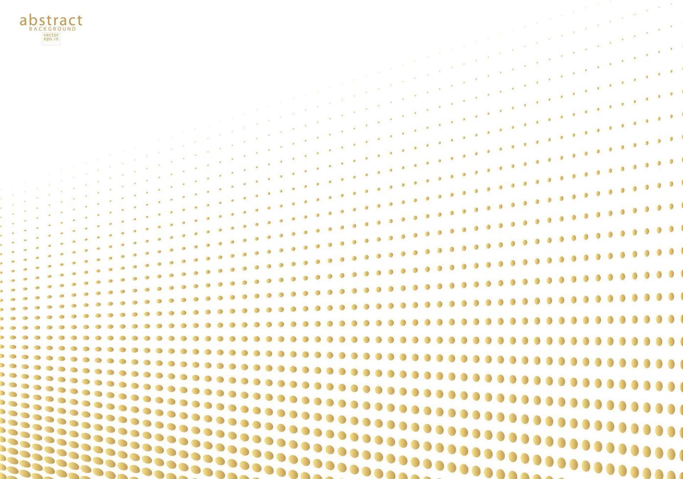 abstrakt halvton guld prickad bakgrund. futuristisk grunge mönster, prick, våg. vektor modern optisk popkonststruktur för affischer, webbplatser, visitkort, omslag, etikettmodell, vintage layout