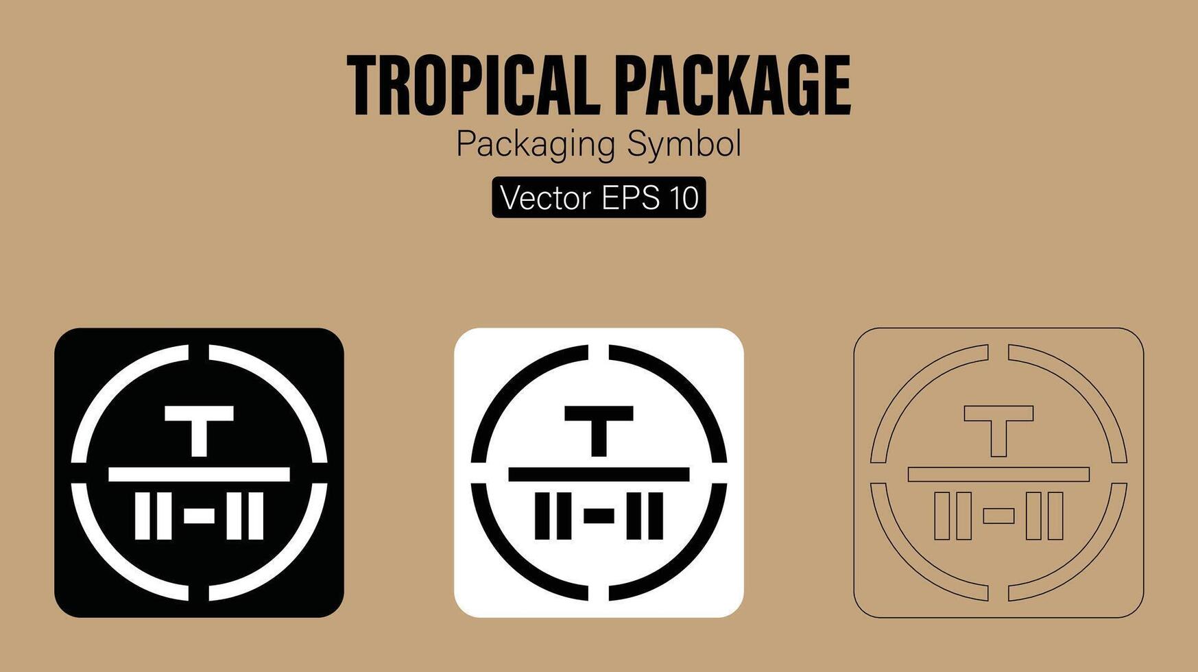 tropisch Paket Verpackung Symbol vektor