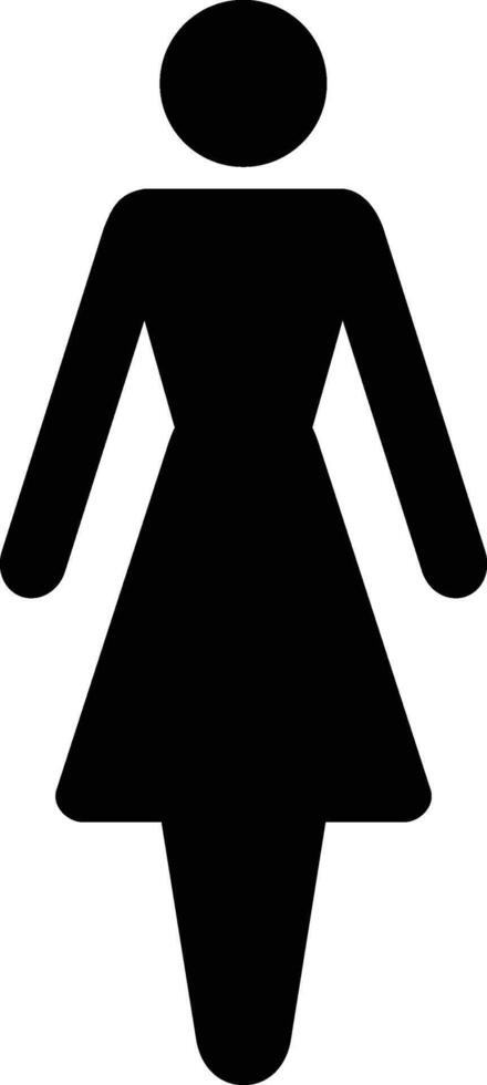 weiblich Toiletten Öffentlichkeit Einrichtung iso Symbol vektor