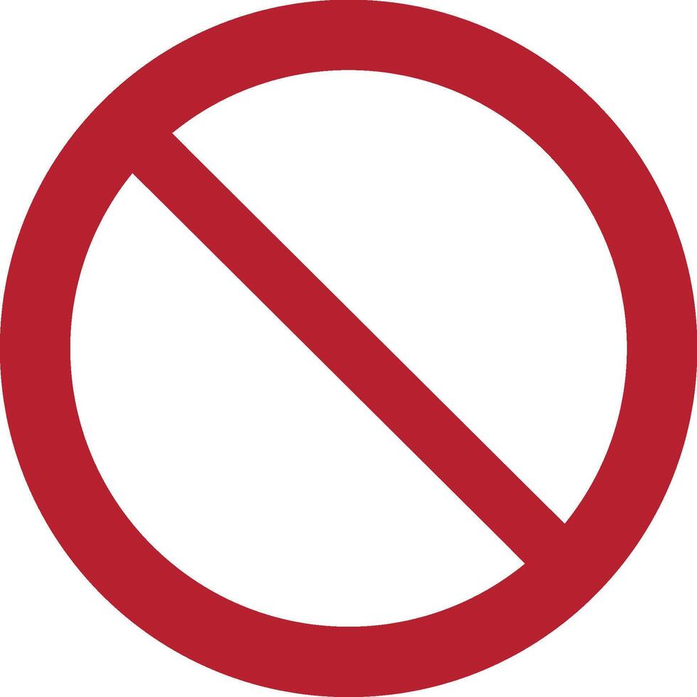 Allgemeines Verbot Zeichen iso Symbol vektor