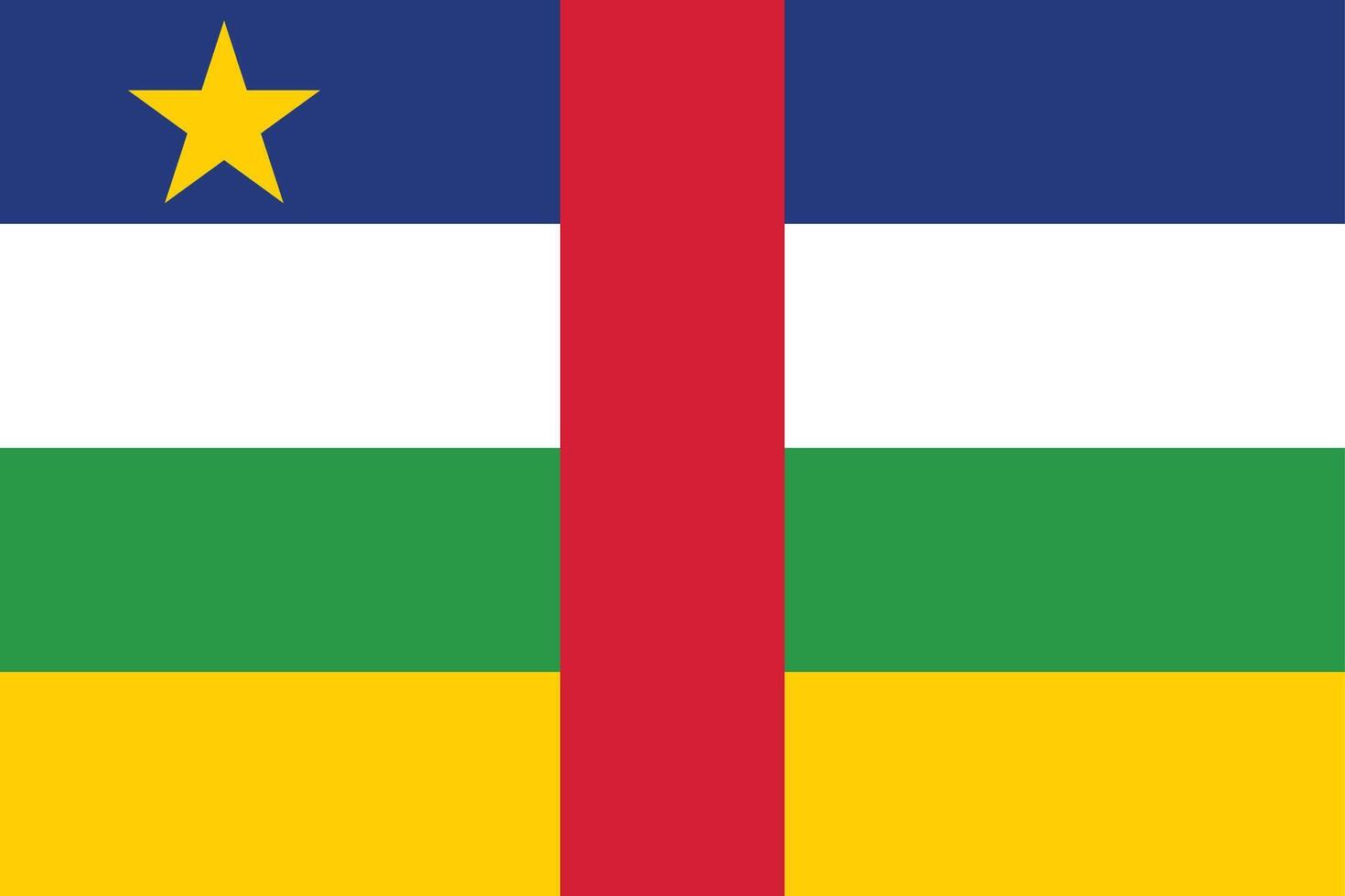 Centralafrikanska republikens flagga vektor