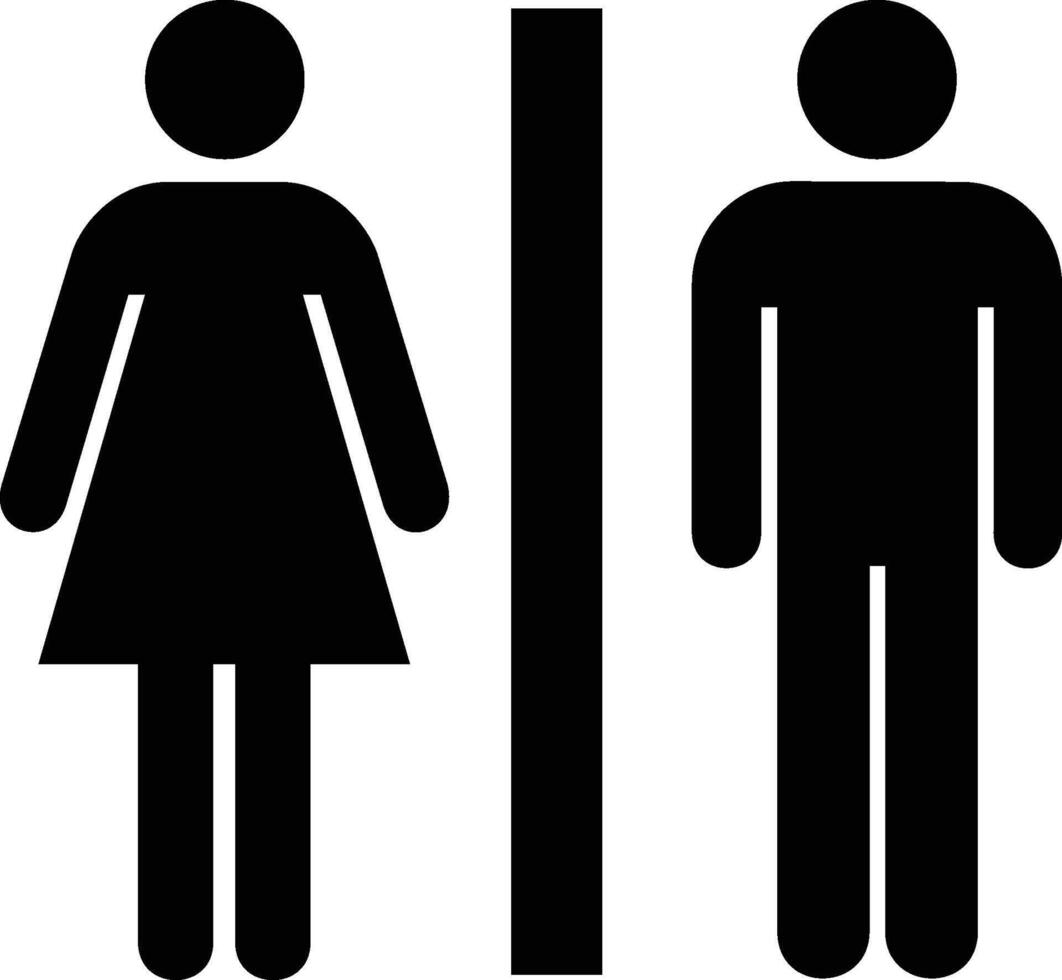 Toiletten Öffentlichkeit Bedienung iso Symbol vektor