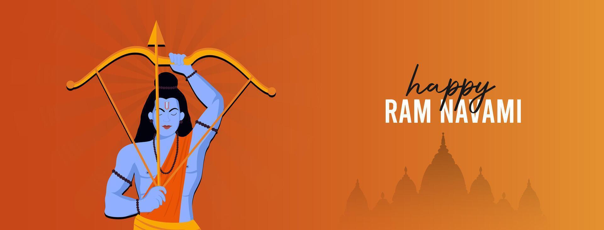 Happy Ram Navami Festival von Indien Social Media Post vektor