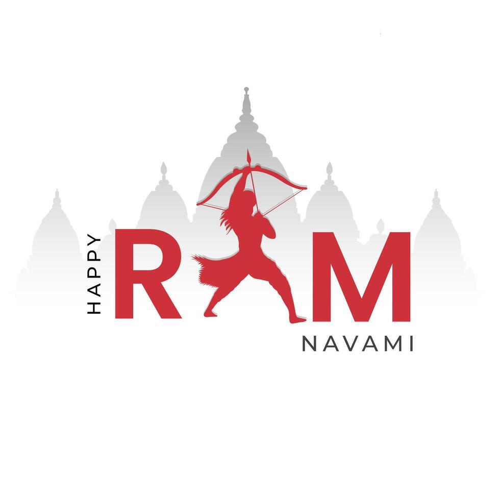 Happy Ram Navami Festival von Indien Social Media Post vektor